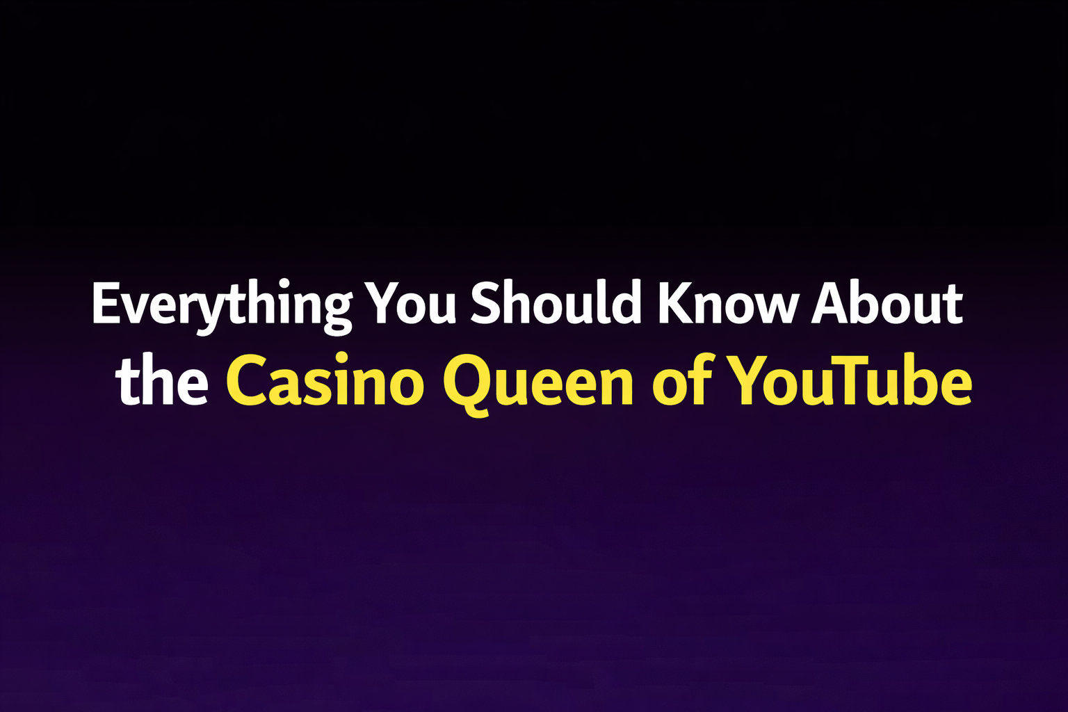 Everything You Should Know About the Casino Queen of YouTube Francine Maric (Lady Luck HQ)