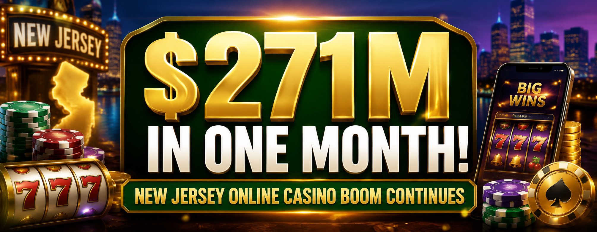 New Jersey Online Casino Revenue Hits $271 Million in June 2026